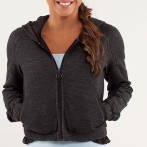 LULULEMON SATTVA RARE cropped ruffle hoodie jacket